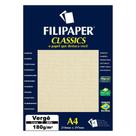 Papel Verge A4 Filipaper Classics 180g 50 Folhas Creme 0981