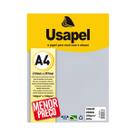 Papel Vergê Cinza A4 180g Com 50 Folhas Usapel