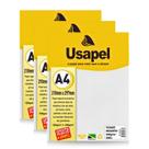 Papel Vergê Kit 150fls Branco Gramatura 180g A4 Usapel Ideal para Certificados Convites Artesanato Desenho Grafite