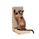 Papelão Cat Scratcher EHEYCIGA em forma de L com brinquedo de bola de 48 cm