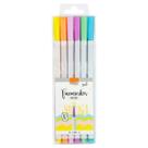 Papelaria fofa conjunto de canetas fineliner 6pcs - cores