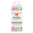 Papelaria fofa kawaii canetas marca texto 6pc - cores