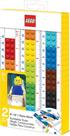 Papelaria Ruler Lego montável com minifigura de 30 cm a 15 cm Papelaria Ruler Lego montável com minifigura de 30 cm a 15 cm