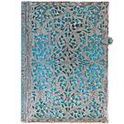 Paperblanks Silver Filigree Maya Blue Capa Dura Midi Pautado