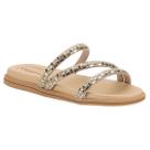 Papete Beira Rio Casual Tiras Com Strass Feminina Nude Papete Beira Rio Casual Tiras Com Strass Feminina Nude