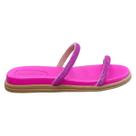 Papete Beira Rio Duas Tiras Strass Feminina Pink