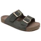 Papete Couro Legítimo Sandália Fivela Ajuste Sola Anatomica Cor:VerdeTamanho:43