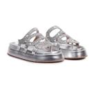 Papete Feminina Flatform Pedrarias Snake Strass Cobra
