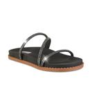 Papete Feminina Rasteira Chinelo Brilho Strass Confortavel