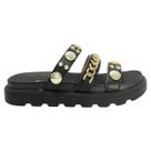 Papete Feminina Slide Vizzano Tiras Largas Correntes 6510 102