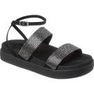 Papete Feminina Strass Sandália Flatform Feminina Sola Alta Papete Feminina Strass Sandália Flatform Feminina Sola Alta