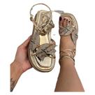 Papete Flat de amarrar com strass e Borboleta Papete Flat de amarrar com strass e Borboleta