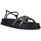 Papete Flatforn Papete Sandalia Feminina com Brilho A9.11 Papete Flatforn Papete Sandalia Feminina com Brilho A9.11