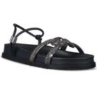 Papete Flatforn Sandalia Feminina com Brilho A9.11 Papete Flatforn Sandalia Feminina com Brilho A9.11