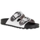 Papete Moleca Duas Tiras Fivela Feminina Branco