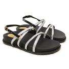 Papete Rasteirinha Sandalia Preta Slide Adulto Menina Moda Blogueira Verao estilosa