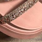 Papete Sandália Feminina Elastico Plataforma Alta confortável Strass Cobrinha Brilho Branca Papete Sandália Feminina Elastico Plataforma Alta confortável Strass Cobrinha Brilho Branca