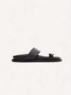 Papete Slide Couro - Preto