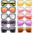 Paquete de 10 Gafas de Sol Geopty Crystal Oversized Cuadradas