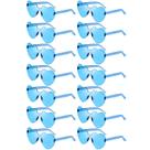 Paquete de 14 gafas de sol azules con forma de corazón para mujer
