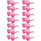 Paquete de 14 Gafas de Sol Geopty Corazón Rosa Fucsia para Mujer