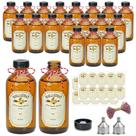 Paquete de 20 Frascos de Vidrio Ámbar YINGERHUAN para Extracto de Vainilla 240 mL