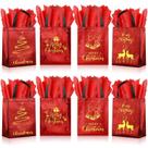 Paquete de 24 Bolsas de Regalo Navideñas Ragnhild 12x21x25 cm Reutilizables