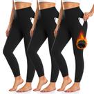 Paquete de 3 Leggings Térmicos Forrados con Forro Polar