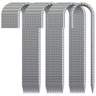 Paquete de 30 Estacas para Tierra EUOKOK con Gancho en J, 30 cm, Acero Galvanizado