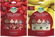 Paquete de Premios Simples para Mascotas Oxbow Sabor Fresa y Banana