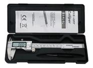 Paquímetro De Aço Inoxidável Tela Grande 150mm e 6" Digital com Estojo Preto Paquímetro De Aço Inoxidável Tela Grande 150mm e 6" Digital com Estojo Preto