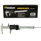 Paquímetro Digital Eletrônico Inox Com Estojo Bateria Titanium