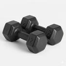 Par 2 halteres sextavados emborrachados 12kg para treino fitness em academia e gym, musculação, exercícios e condicionamento físico