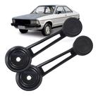 Par 2 Manivela Vidro Preta Corcel Belina Pampa F1000 Maverick