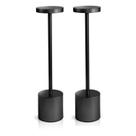 Par 2x Luminária de Mesa Candeeiro Led Preto Sem Fio Tutto Home Recarregável Par 2x Luminária de Mesa Candeeiro Led Preto Sem Fio Tutto Home Recarregável