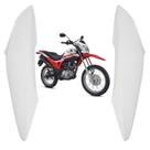 Par aba tanque aleta asa tampa lateral honda nxr bros 160 branco 2015 - 2019