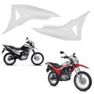 Par aba tanque guia ar tampa aleta lateral honda nxr bros 160 branco 2015-2021