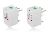 Par Adaptador Tomada Universal Internacional Uk Eua Europa Asia