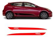 Par Adesivo Carro Accent Hyundai Faixas Laterais Em Vinil