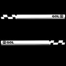Par Adesivo Faixa Lateral Vw Gol G2 G3 G4 G5 G6 G7 - Branco