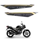Par adesivo gráfico tampa lateral ybr factor 150 preto 2024 original yamaha