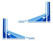Par Adesivo Lateral Caminhão Compatível Degradê Azul