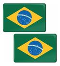 Par Adesivo Resinado Bandeira Brasil Compatível Carro Par Adesivo Resinado Bandeira Brasil Compatível Carro
