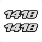 Par Adesivos 1418 Caminhão Mb Mercedes Resinado - Genérico