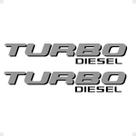 Par Adesivos Compatíveis C/ F-250 Turbo Diesel Cinza Preto