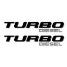 Par Adesivos Compatíveis C/ F-250 Turbo Diesel Preto Cinza