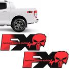 Par Adesivos Fx4 Punisher Limited Edition Emblema Vermelho