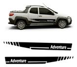 Par Adesivos Laterais Faixas Vinil Fiat Strada Adventure