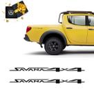 Par Adesivos Savana 4x4 L200 Triton Resinado Emblema