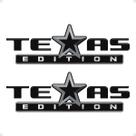 Par Adesivos Texas Edition Preto Caminhonete Emblema Cromado Par Adesivos Texas Edition Preto Caminhonete Emblema Cromado